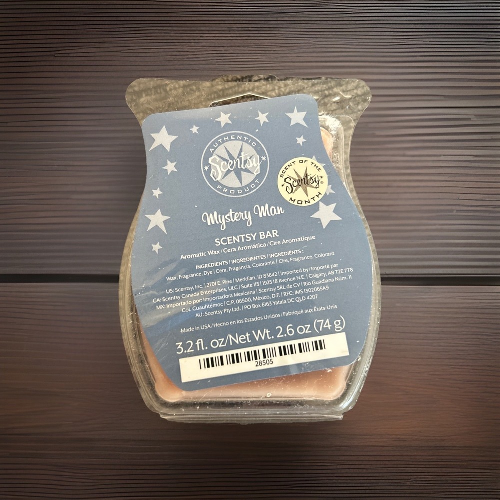 Scentsy‎ MYSTERY MAN ~ New Genuine Authentic Bar Wax 3.2 fl. oz. ~ NEW